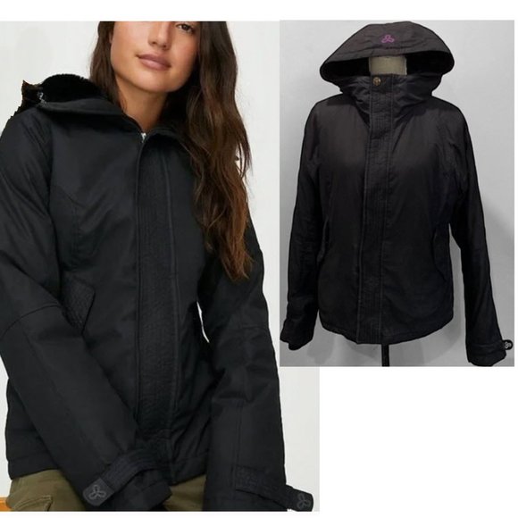 Aritzia Jackets & Blazers - Aritzia TNA Raven Black Hooded Coat medium/large fit